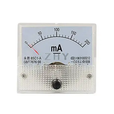 85C1-A DC 0-200mA аналоговый измеритель в Панель Амперметр Датчик