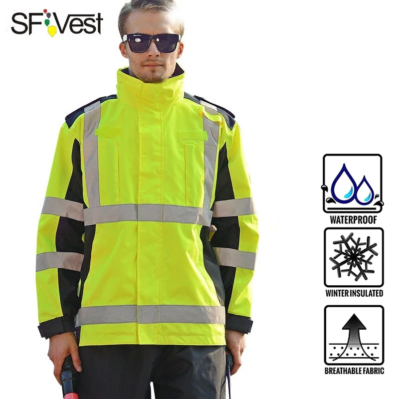 Светоотражающая Водонепроницаемая теплая куртка SFVest для мужчин и женщин