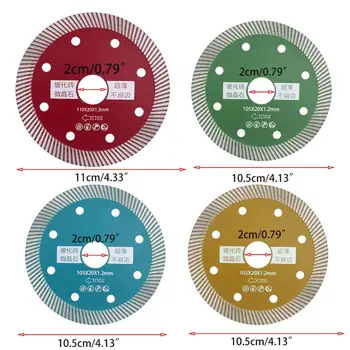 

Ripple Turbo Diamond Saw Blade 8 Cooling Hole Cutting Disc Ceramic Tile Cut Tool