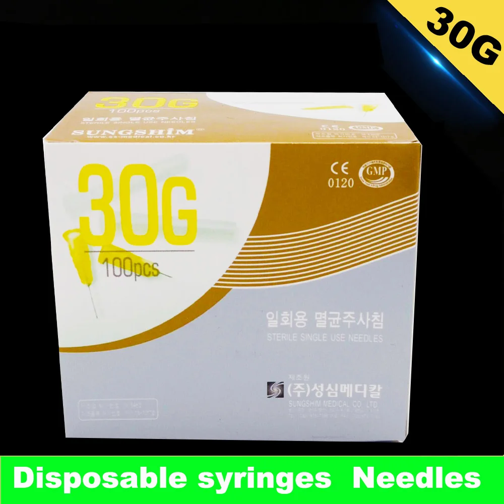 Disposable Painless Small Needle 30G * 4mm ,30G * 13mm , 30G * 25mm Ultrafine Syringes Needles , Free Shipping