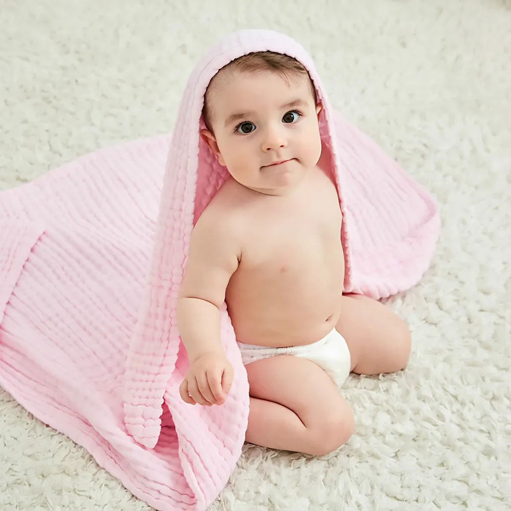

Six-layer pure cotton quilt with baby gauze bath towel, bubble gauze cover blanket, baby towel cover blanket, embrace blanket