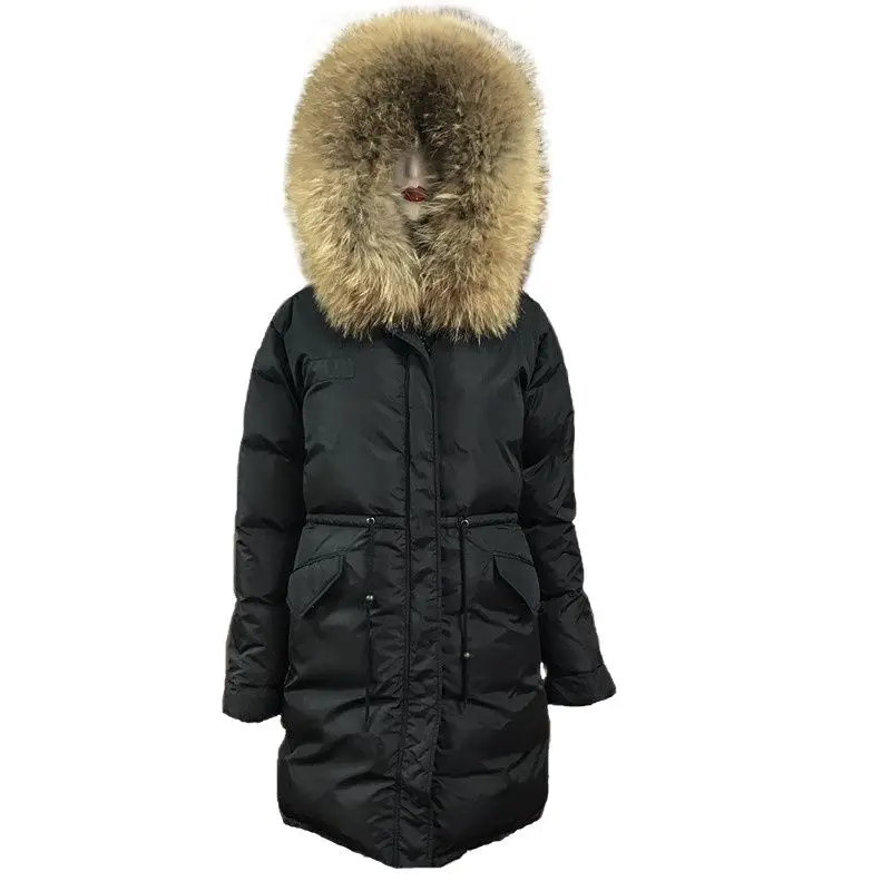 

Женский зимний пуховик на молнии, с карманами