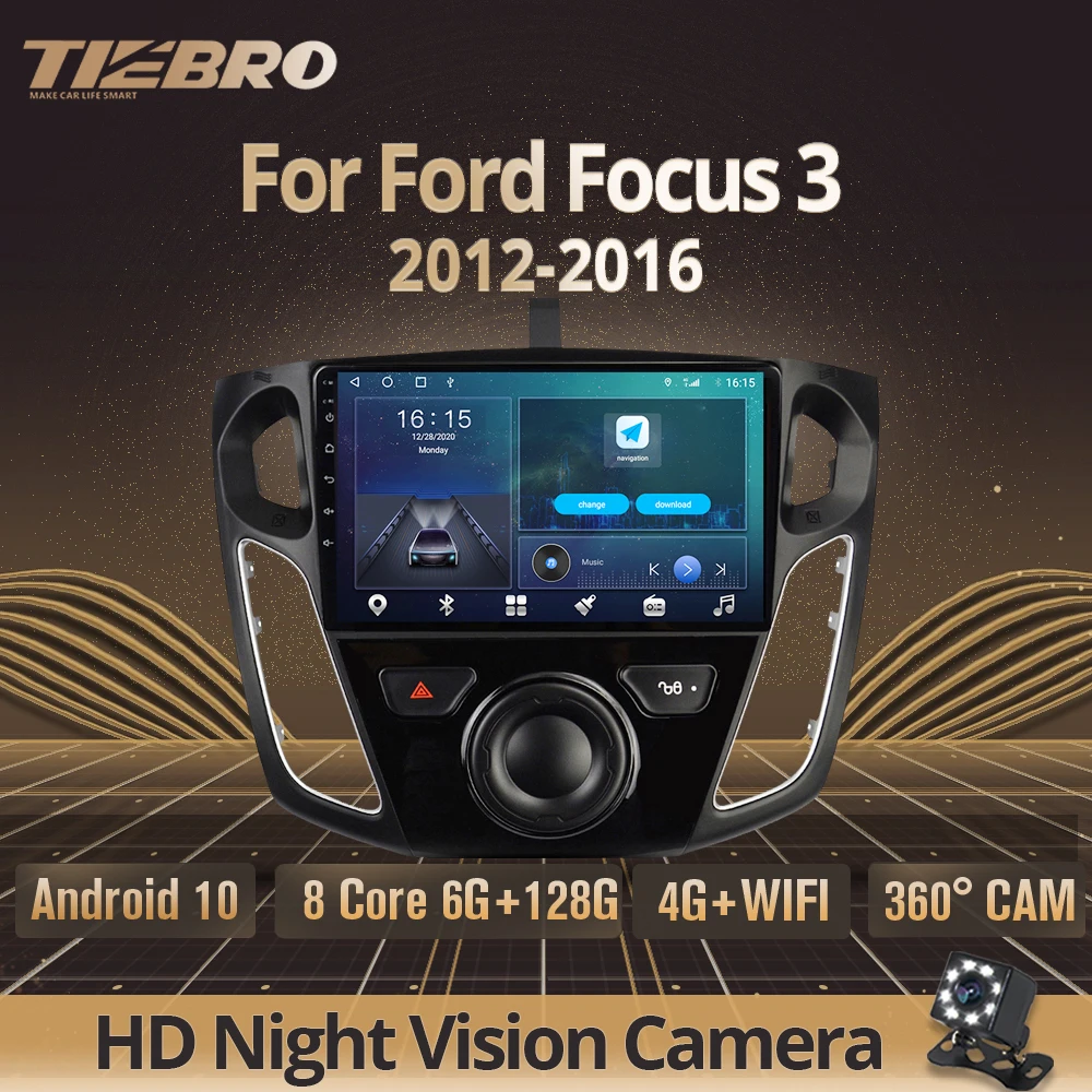 Автомагнитола 2din Android 10 0 для Ford Focus 3 2012-2016 автомобильный мультимедийный плеер 2DIN