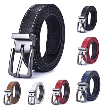 New Style Fashion Children Leather Belts Design Alloy Pin Buckle Boys Girls Kid Casual Waistband Jeans  Adjustable Men's Belt 1