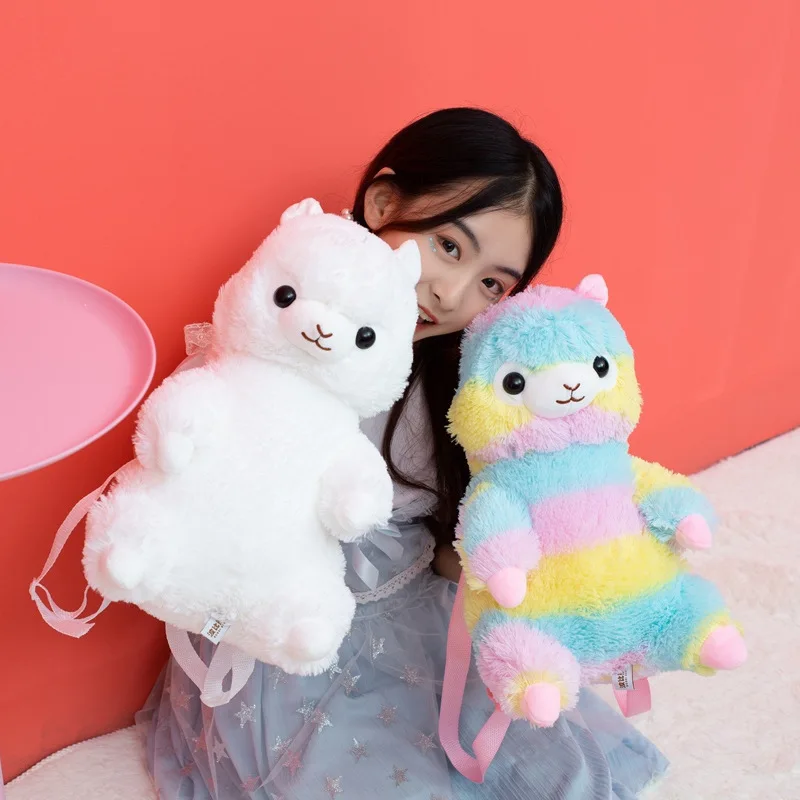 

Plush Hot Selling Toy Alpaca Grass Mud Horse Mythical Creatures Plush Send Girl'S Backpack Cute Backpack