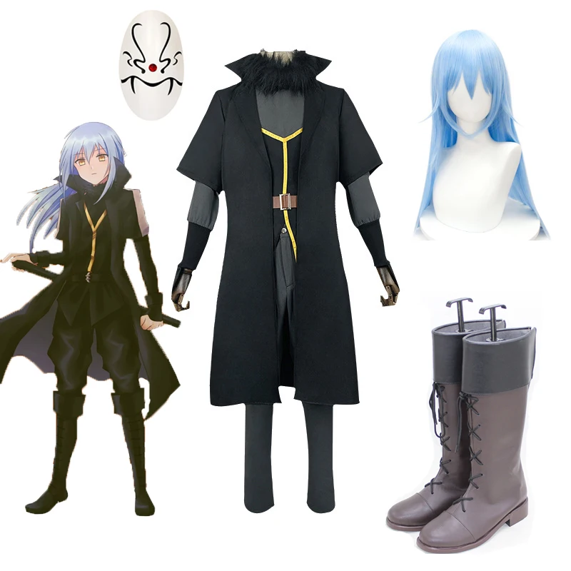 

Костюм для косплея из аниме «I Get Reincarnated as a Slime», костюмы Rimuru Tempest, униформа для взрослых, костюм и парик + маска