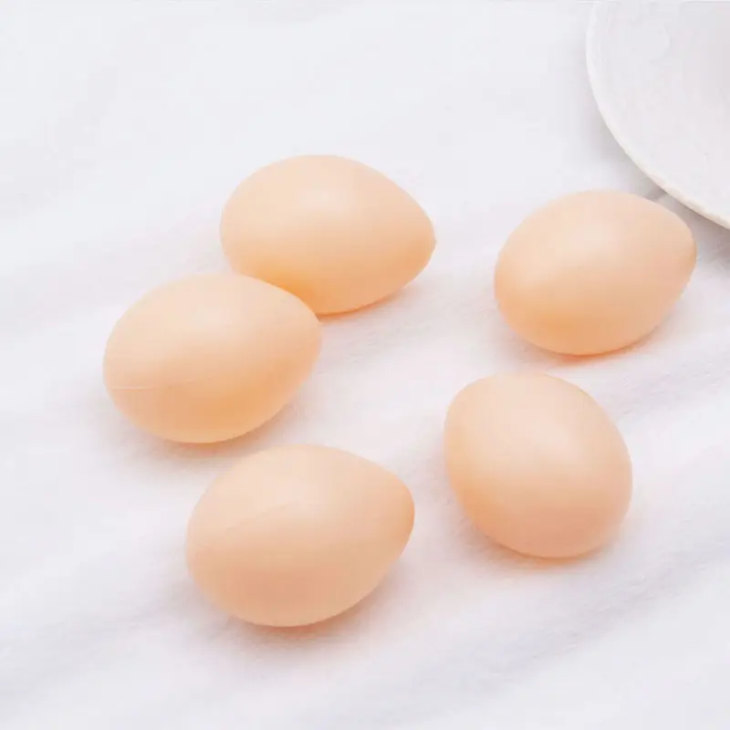5pcs Fake Chicken/Duck/Goose Plastic Eggs Poultry Layer Coop Hatching Simulation
