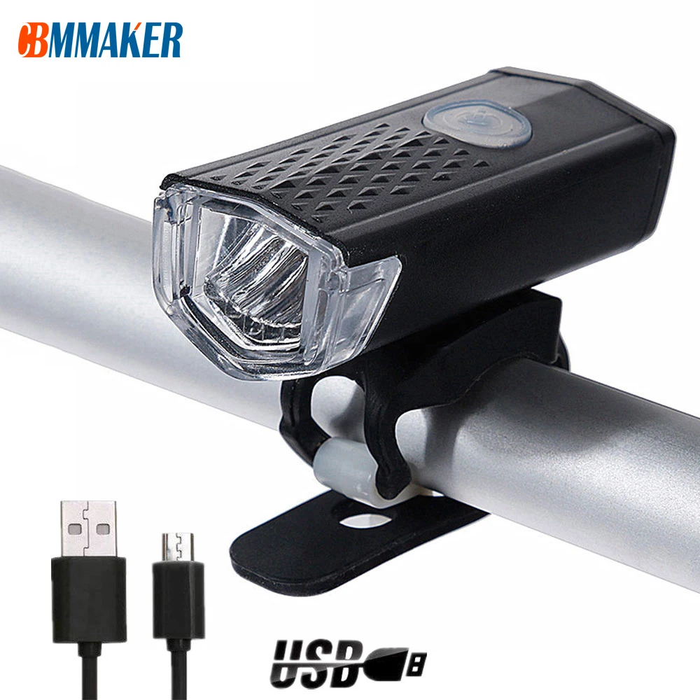Rechargeable Bike Light 300 Lumen 3 Modes Bike Headlight 6000K Bicycle Light USB rechargeable waterproof Headlight tail light