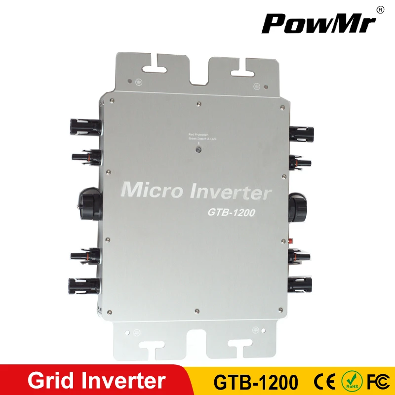 IP65 Водонепроницаемый 1200 Вт 22-50VDC вход 80-160VAC выход солнечной энергии умный сетевой