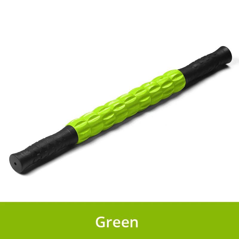 Green Роликовый массажер для йоги, массажная палочка для йоги, массажная палочка для глубоких тканей, массаж боли, терапия, Тренировка мышц, физиотерапия, инструмент - Цвет: Green