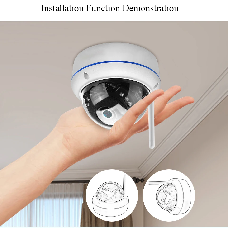 Pripaso 1080P камера WiFi Антивандальная ip наружная беспроводная 2.0MP купольная Аудио