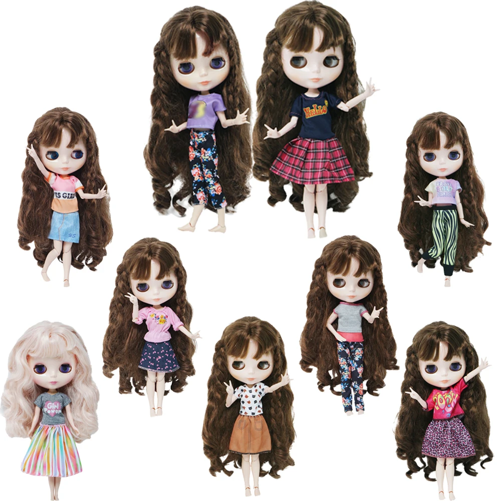 Doll Clothes Outfit Summer T-shirt Blouse Skirt Mini Gown Short Pants Daily Wear Accessories Barbie Doll Clothes Doll Clothes Doll Clothes Accessories Doll Accessories for 30cm Doll 11.5 Inch