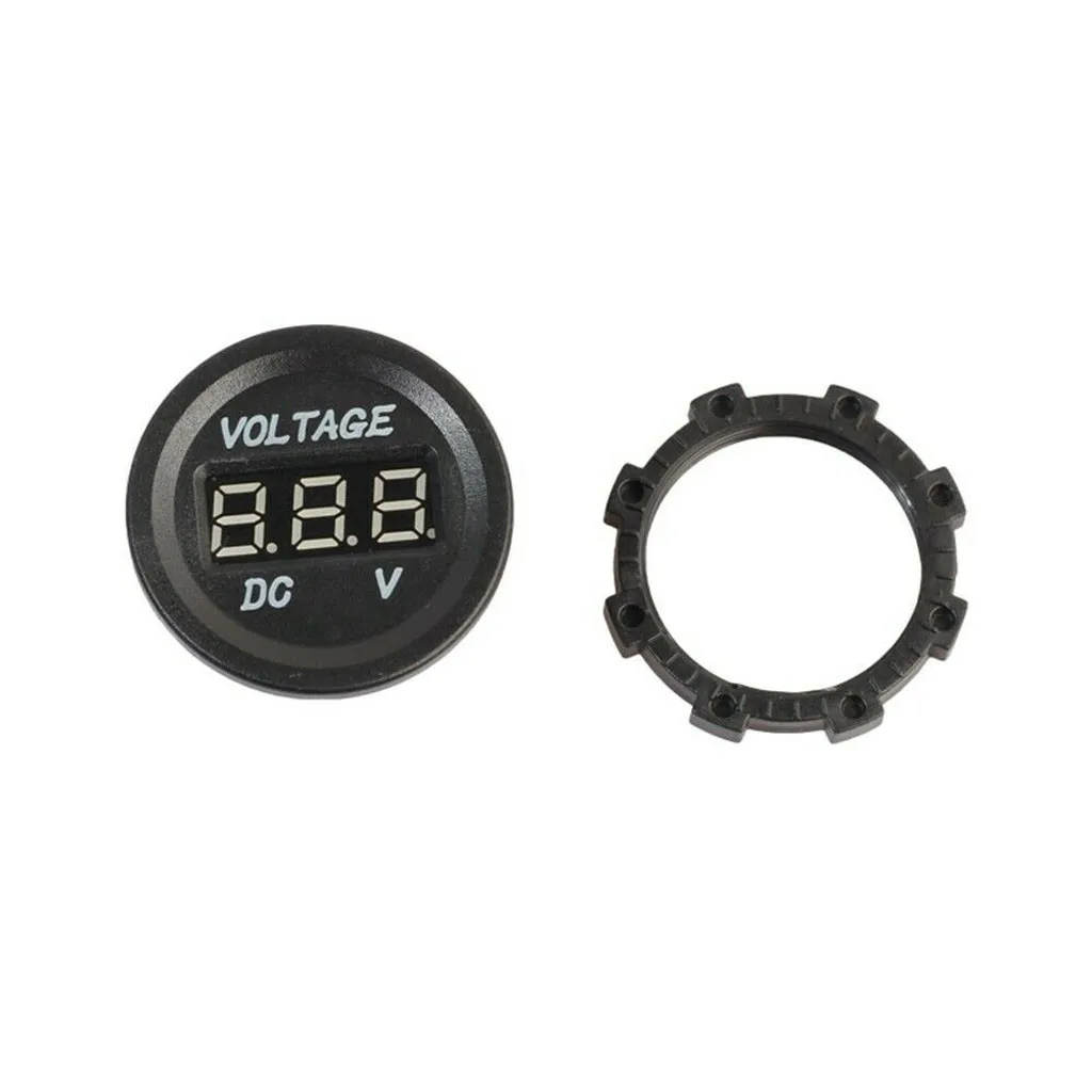 Аксессуары для мотоциклов 12 v-24 v Автомобиль Мотоцикл Led цифровой Дисплей вольтметр Водонепроницаемый вольтметр гнездо синий светильник# P10