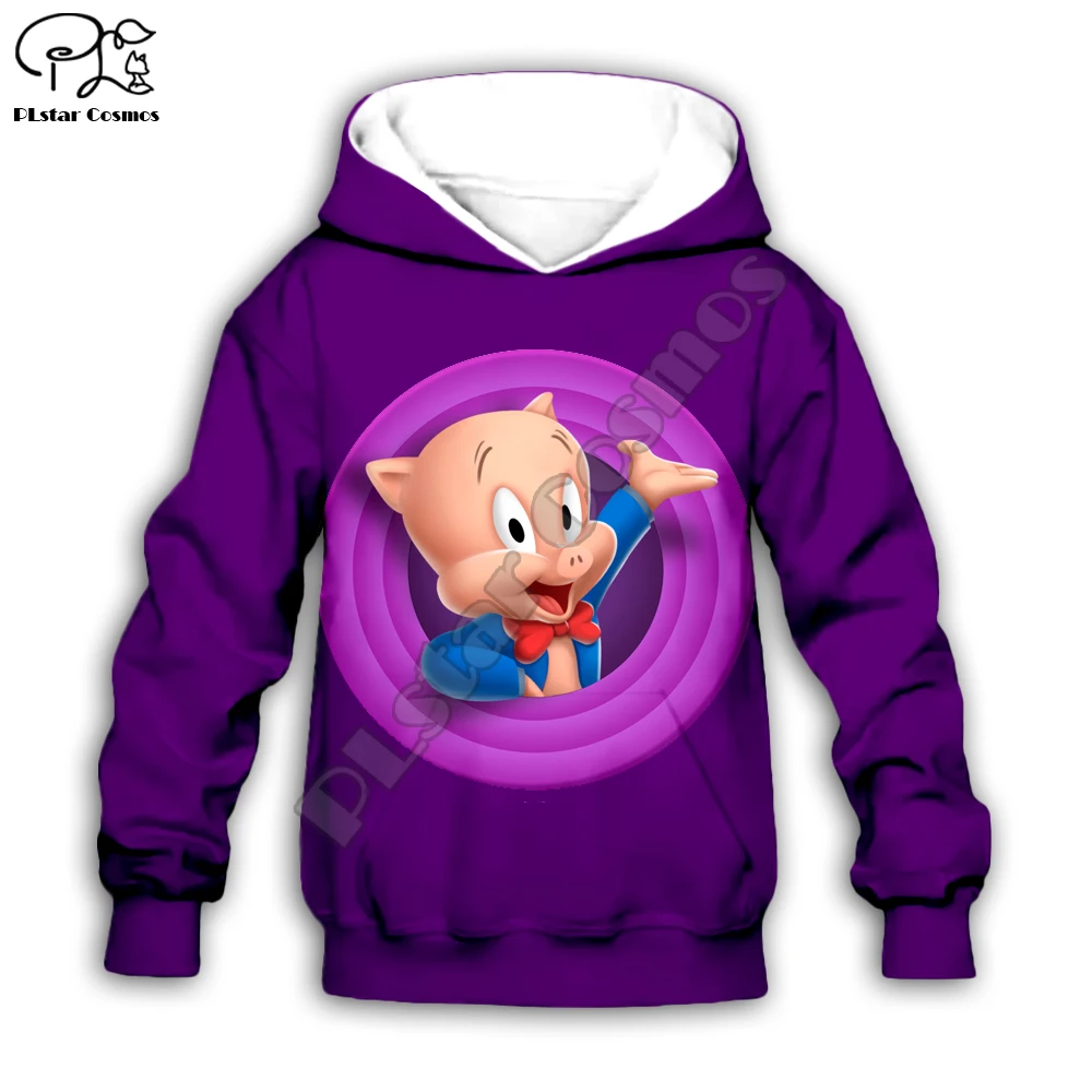 

Kids Bugs Bunny print 3D hoodies Porky Pig Sweatshirts children coat toddler Looney Tunes boy girl clothing zipper tshirt Pant