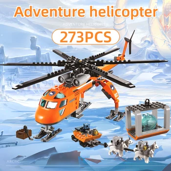 

City Series 60034 Models Building Bricks 10439 Urban Arctic Crane Helicopter Polar Expedition Building Blocks & Hobbies