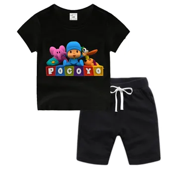 

Little Boy Girl Anime Pocoyo Pattern Cotton T-Shirt Kid's Christmas Shirt Children Cartoon Toddler Tshirt Luxury Top