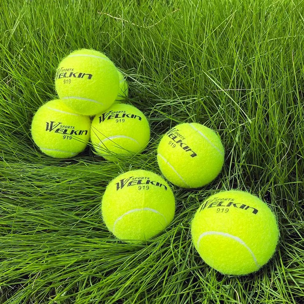 WELKIN 3pcs Training Tennis Professional Training Tennis Ball With Carry bag High bounce for Family Friend Beginner School Club