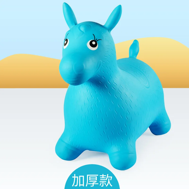 Музыкальная скалолазающая лошадь, большая скалолазающая лошадь, Детская Толстая надувная ваульная игрушечная лошадь, есть три цвета, доступны - Цвет: Music and pump