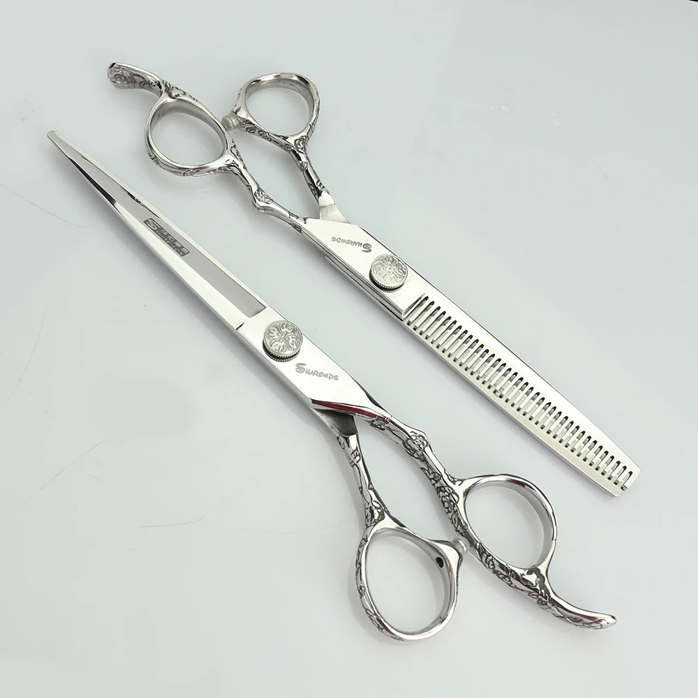 Tijeras profesionales de peluquería de 6/7 pulgadas, juego de corte antideslizante de acero inoxidable para cabello