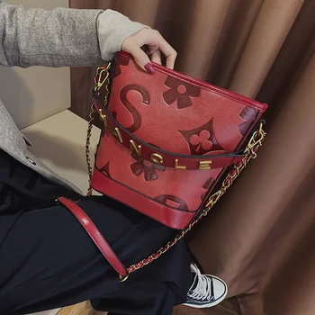 

Toposhine Letter Pressed Women Bags 2020 Chain Fashion Girls Messenger Shoulder Bag Small Flower Female Handbags