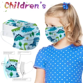 

50PCS Children Disposable Face Mask 3Ply Ear Loop Anti-PM2.5 Masks For Kids Students Breathable Protection Face Shield masque