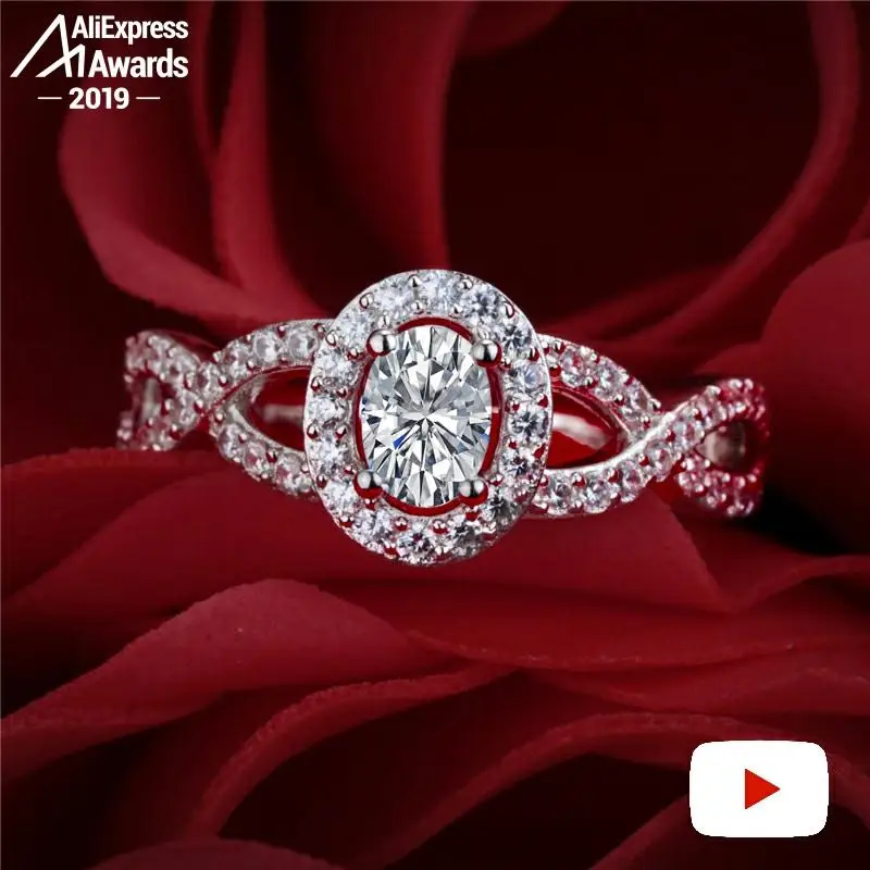 Oh My God So beautiful не поддельные круглые огранки S925 Серебряное кольцо SONA бриллиантовый
