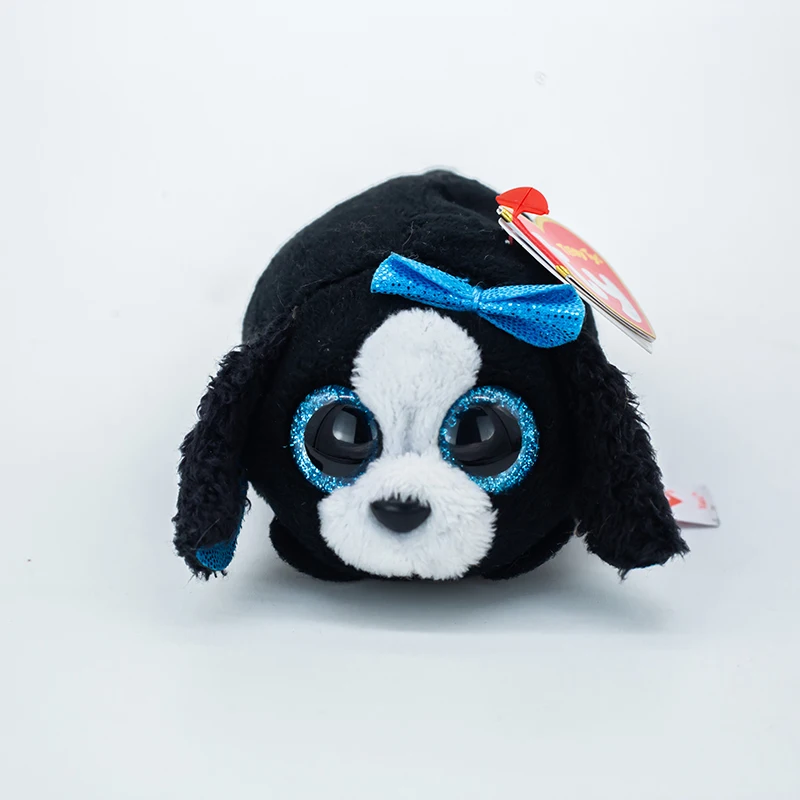 TY 4 &quotTeeny Tys черно-белая собака Штабелируемая скрипичная кукла плюшевая набивная