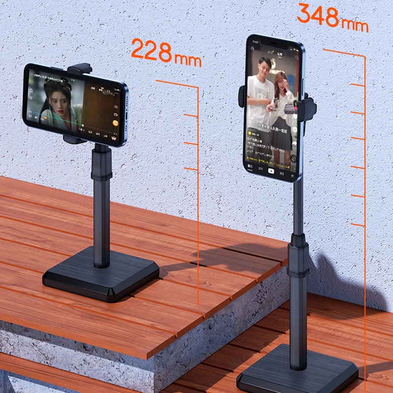 phone stands Multi-Functional Phone Holder Stand Live Broadcast Retractable Smartphone Bracket Desktop Table Clip Cell Mount Support mobile stand for bike