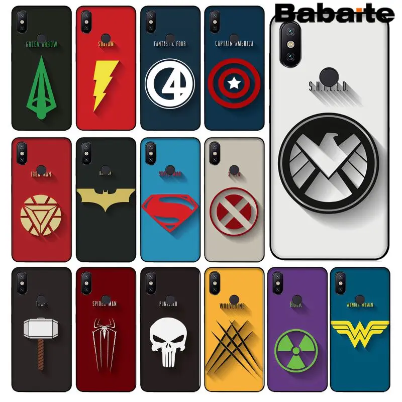 Marvel DC logo High Quality Phone Case for xiaomi mi 6 8 se note2 3 mix2 redmi 5 5plus note 4 case coque | Мобильные телефоны и