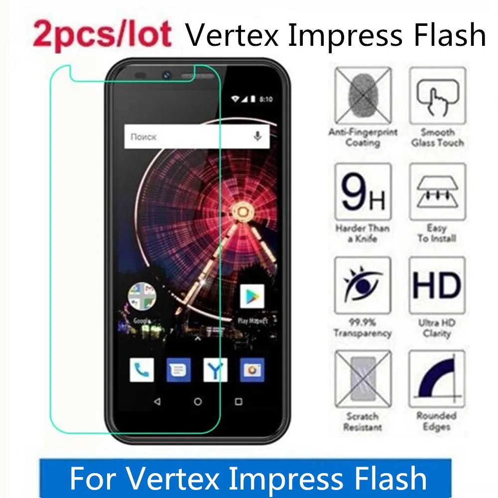 Закаленное стекло для Vertex Impress Flash 2.5D Премиум Защитная пленка экрана защитная |