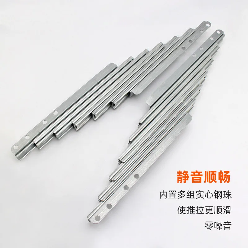 Invisible Table Telescopic Guide Aluminum Alloy Multifunctional Folding Lengthened Push-pull Guide Table Sliding Rail Hardware