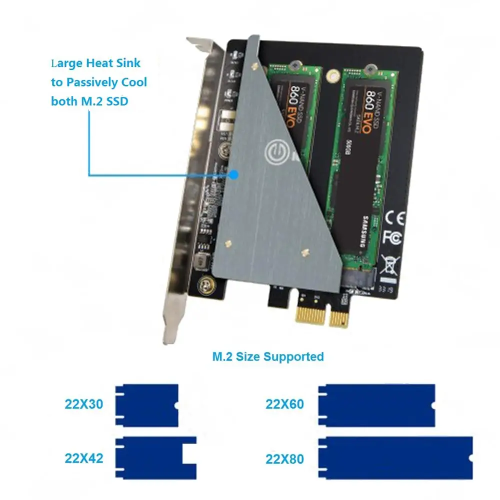 Плата расширения PCIE для M2 адаптер M.2 NGFF PCI Express PCIE X1 адаптер Dual Порты и разъёмы B ключ карты Sup Порты и разъёмы s 2230 2242 2260 2280 M2 SSD