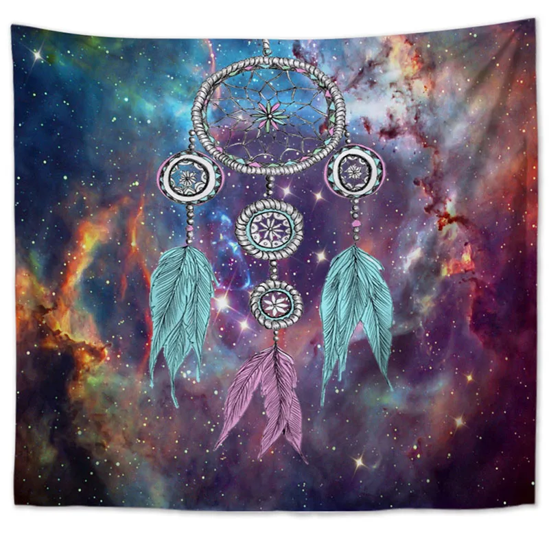 

psychedelic tapestry galaxy wall hanging dream catcher large blanket wall cloth