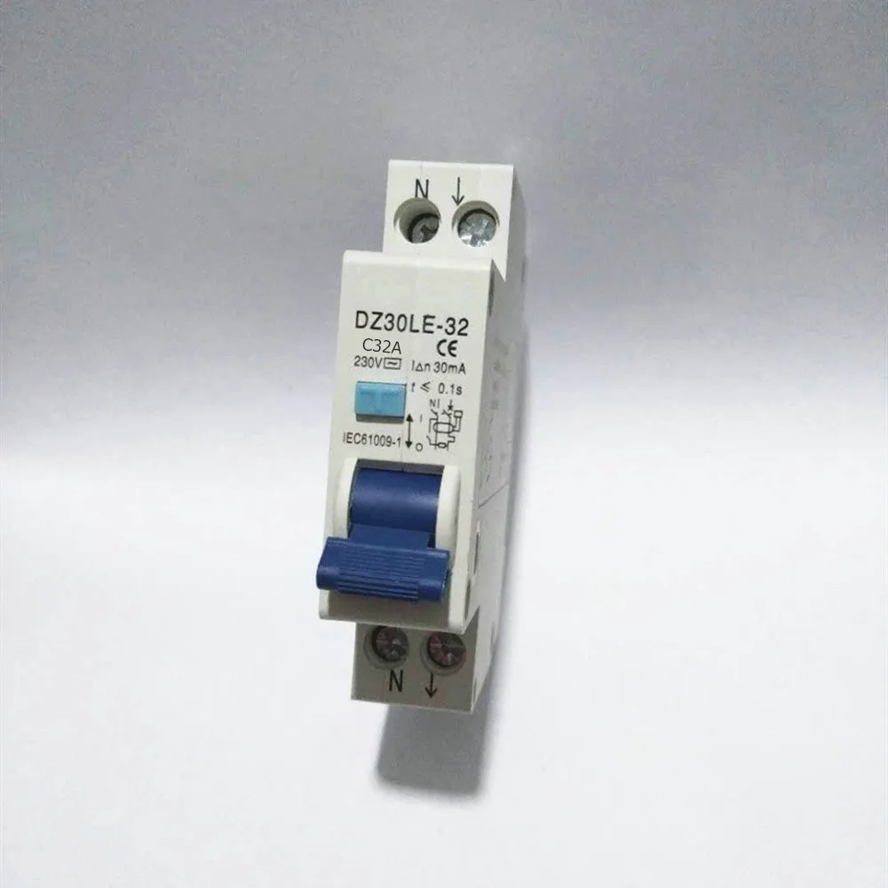 Фото RCBO 1P + N 32A 16A 6KA автоматический выключатель остаточного тока защита от утечки по