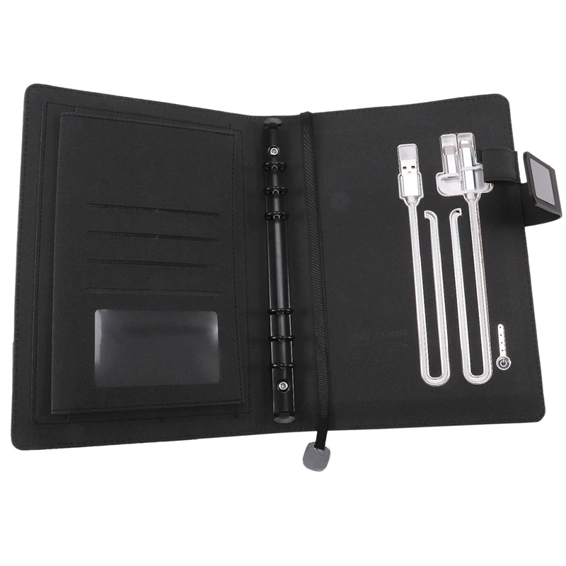 

A5 Notebook Business Travel Planner Multi-Function Power Notebook Loose-Leaf Power Supply Office Notebook