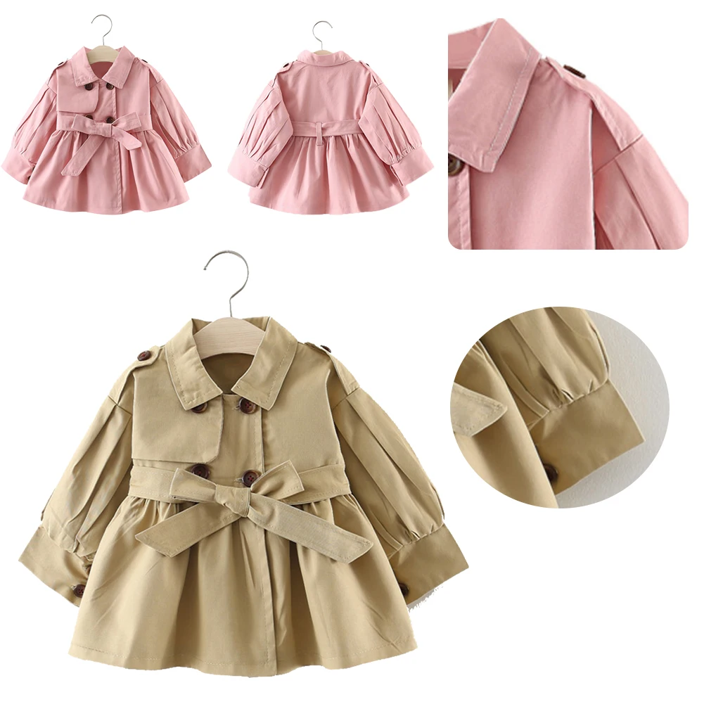 

Baby Jacket Girls Baby Jacket Autumn And Spring Baby Windbreaker Girls Double Breasted Jacket Children Baby Fashion Jacket