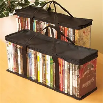 

Large Capacity PVC Storage Bag Transparent Handbag For Book CD Organization 61*22*14cm