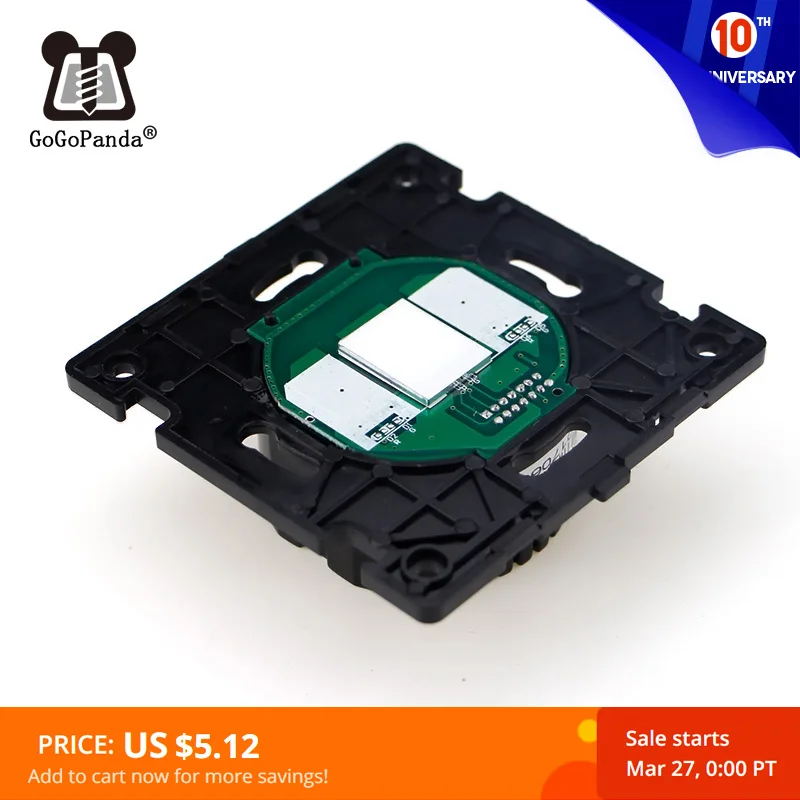 

Free Shipping EU Standard 1 Gang 2 Gang 3 Gang 1 Way Control Base Wall Light Controler Touch Switch Back