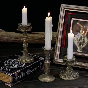 

French Classical Candlestick Home Decoration Decoration Gift European Retro Nostalgic Display Shooting Props Wedding