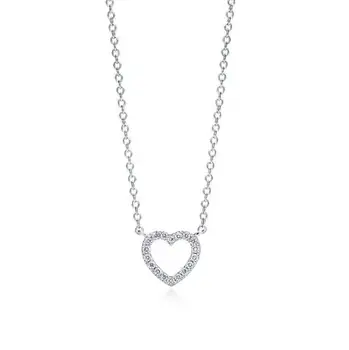 

TSHOU29 heart necklace Christmas Gift Reindeer Pendant Necklace Female in Sterling Silver