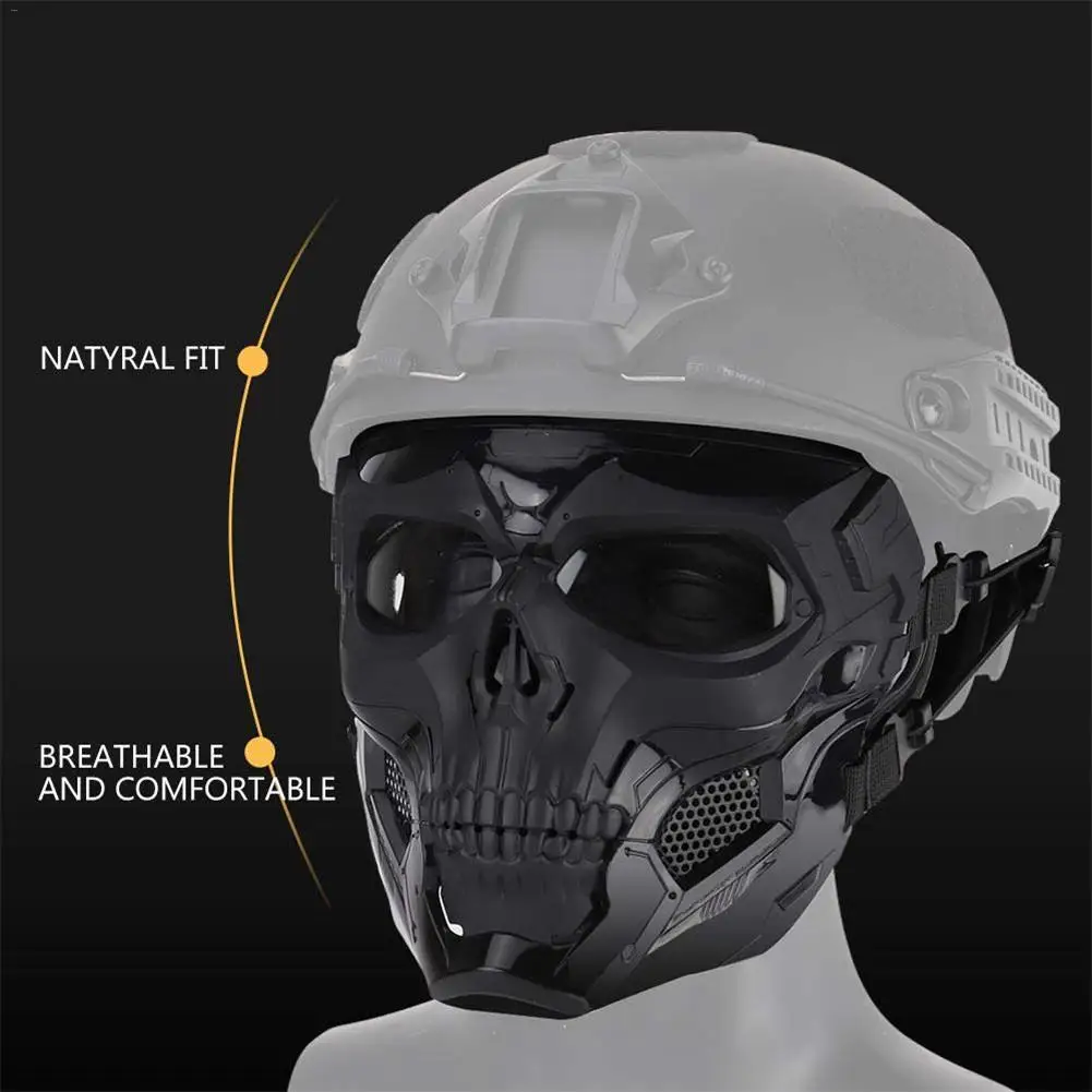 

New Year Halloween Skeleton Airsoft Mask Cool Skull Half Face Masks For Game Party Sports Hunting Festival Party DIY Cosplay