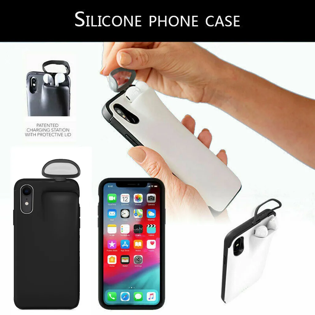 Для iPhoneXR и AirPods защитный чехол для телефона 2 в 1 беспроводной ударопрочный