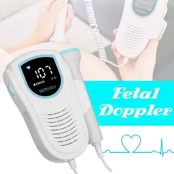 

Fetal Doppler Ultrasound Baby Heartbeat Detector Home Pregnant Doppler Baby Heart Rate Monitor Pocket Doppler monitor 3.0M