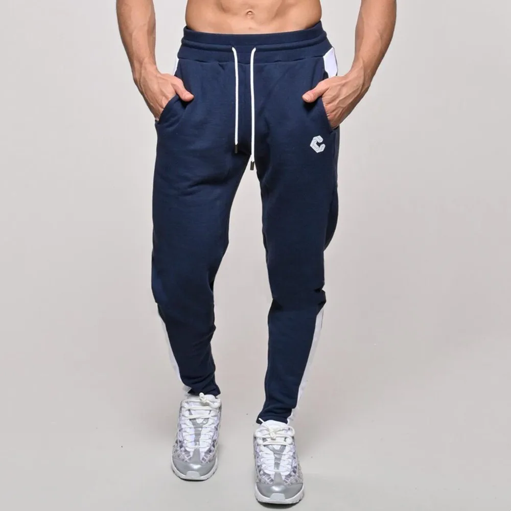 Autumn Joggers Sweatpants Men Casual Pants Gym Fitness Cotton Sportswear Slim Trousers Male Bodybuilding Training Trackpants cotton track pants