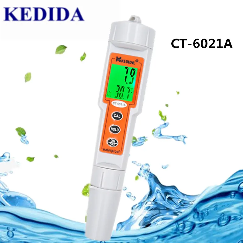 Цифровой измеритель температуры KEDIDA PH водонепроницаемый с подсветкой ATC