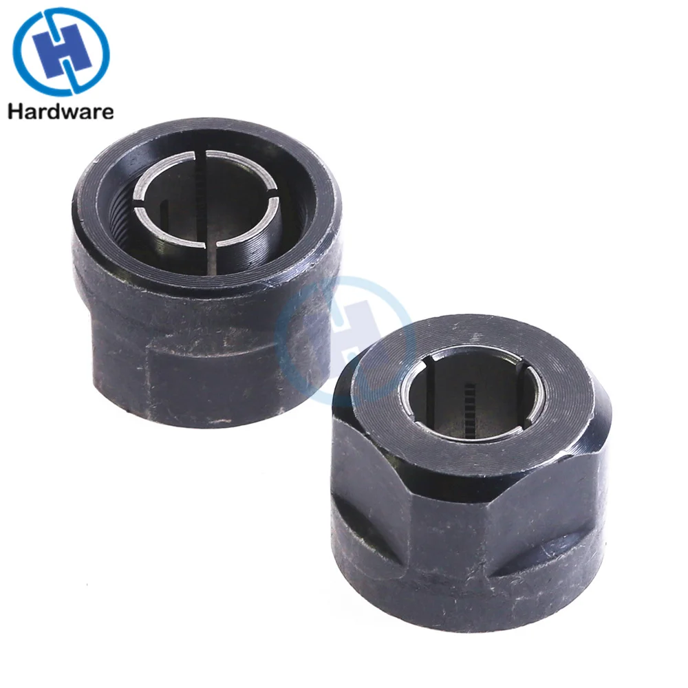 1pc Black Metal Collet Nut Plunge Router Parts 12.7mm Center Hole