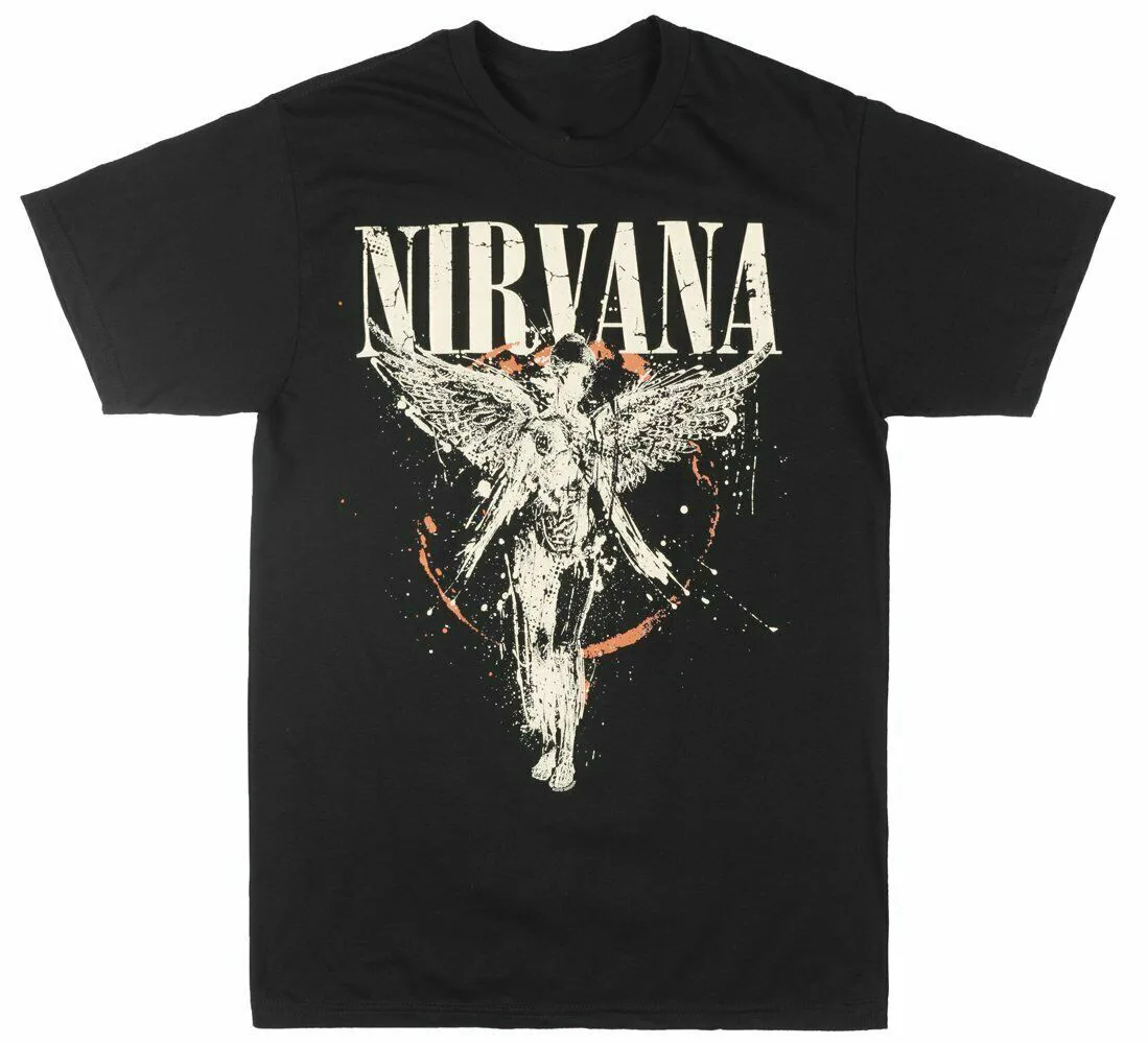 

NIRVANA IN UTERO ALBUM T-SHIRT MENS ROCK MUSIC TEE MENS BLACK LIVE NATION NWT