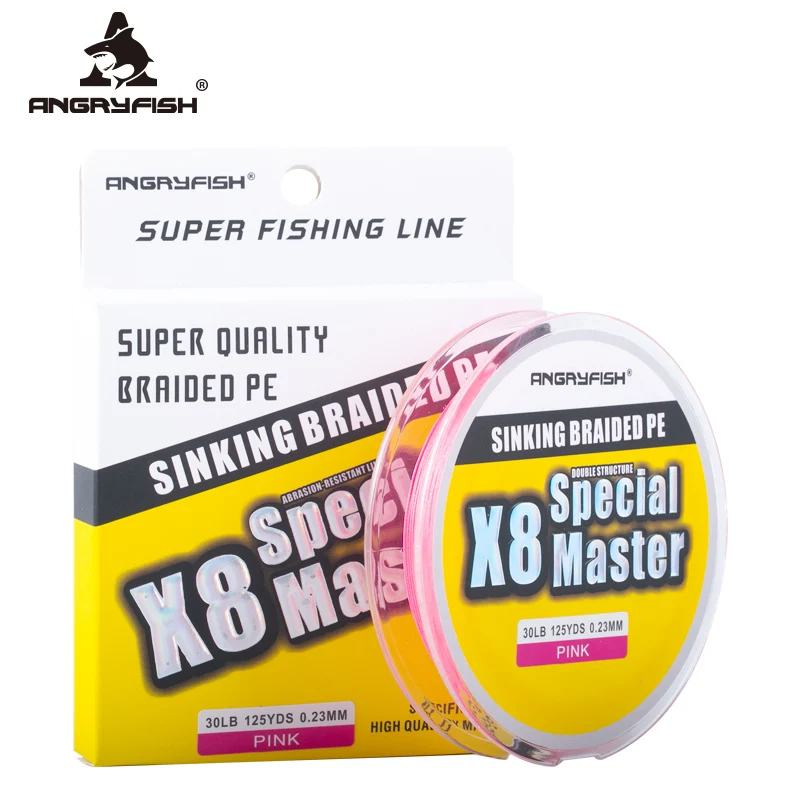 Angryfish 114M 8X Sinking Braid Fishing Line Multicolor Smooth  Multifilament Sinkline Carp Fishing 20-80lb - AliExpress