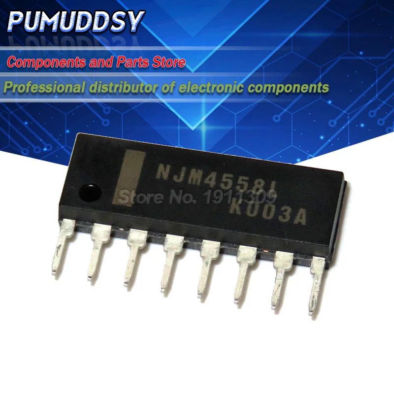 10 шт. NJM4558L SIP8 NJM4558 операционный усилитель op amp Dual High Gain | Электронные компоненты и