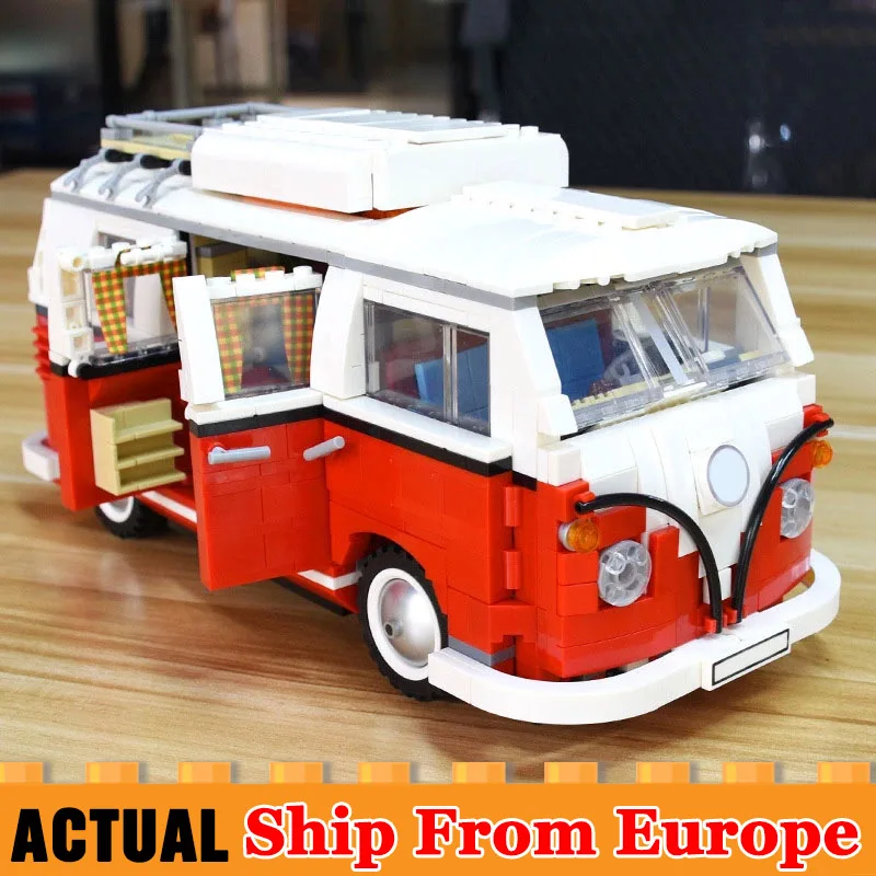 

1354Pcs Technic Series Volkswagen T1 Camper Van Legoed 10220 Model Building Blocks Kits Set Bricks Toys